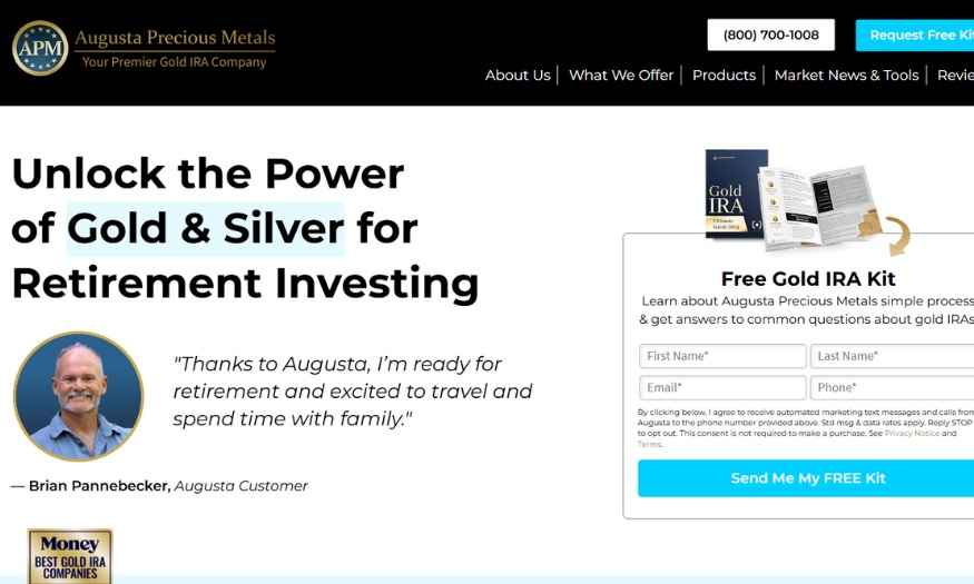 Augusta Precious Metals website screen shot