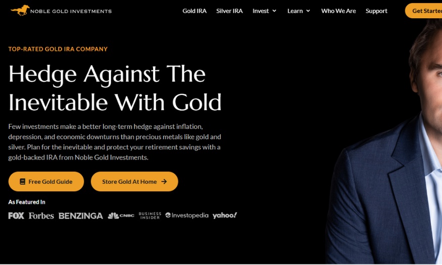 Noble Gold website screen shot