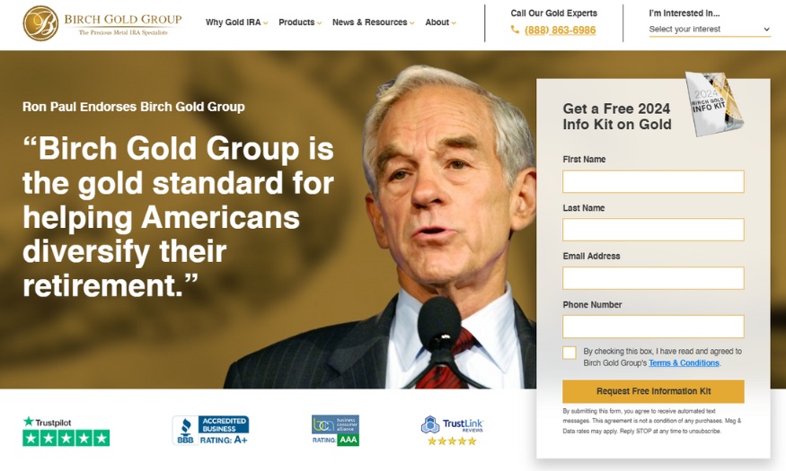 recommended ira company birch gold group