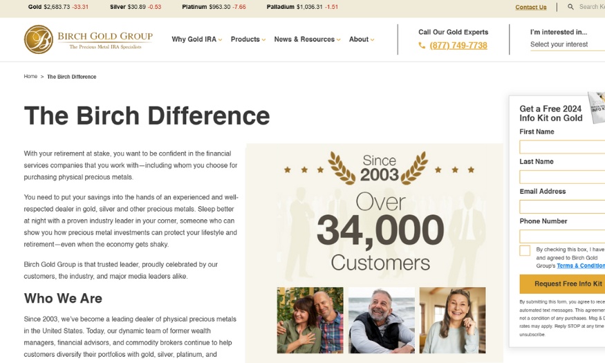 personalized guidance birch gold group